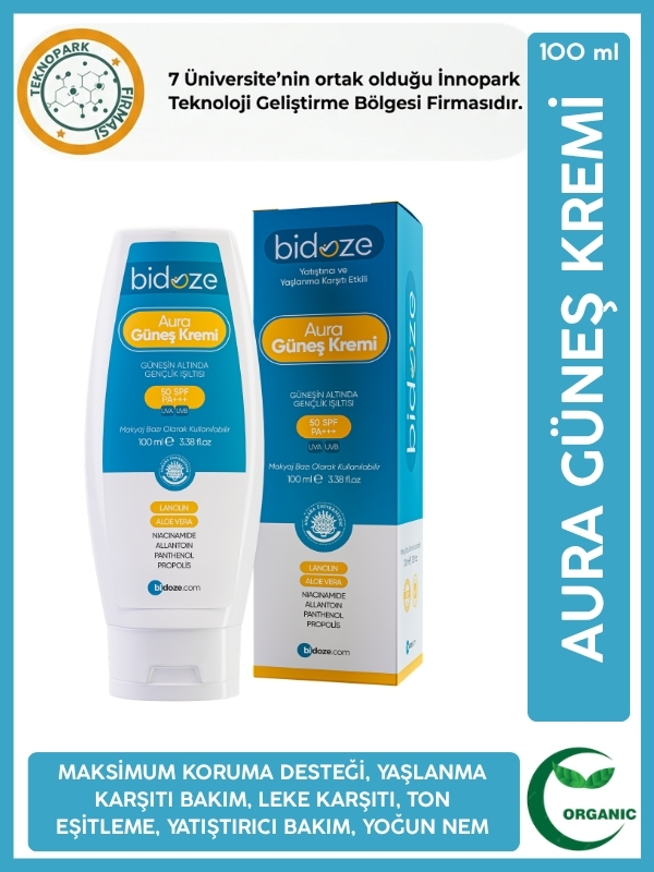 Bidoze Aura Yatıştırıcı & Anti Aging Etkili Güneş Kremi 100 ML